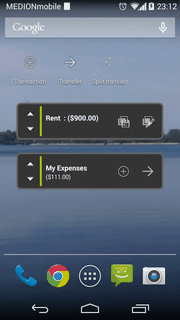 Data entry from Home Screen Data entry from Home Screen
